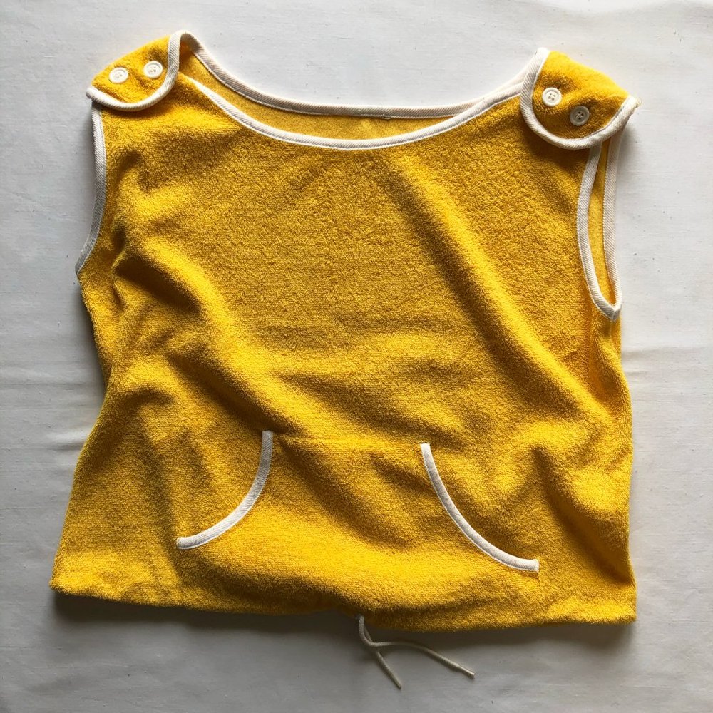 Vintage Yellow Terry Crop Top